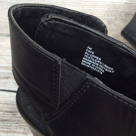 R2 Footwear Faye Slingback Mule Heels Womens Size 7 Open Toe Bootie Faux Leather - Picture 9 of 9